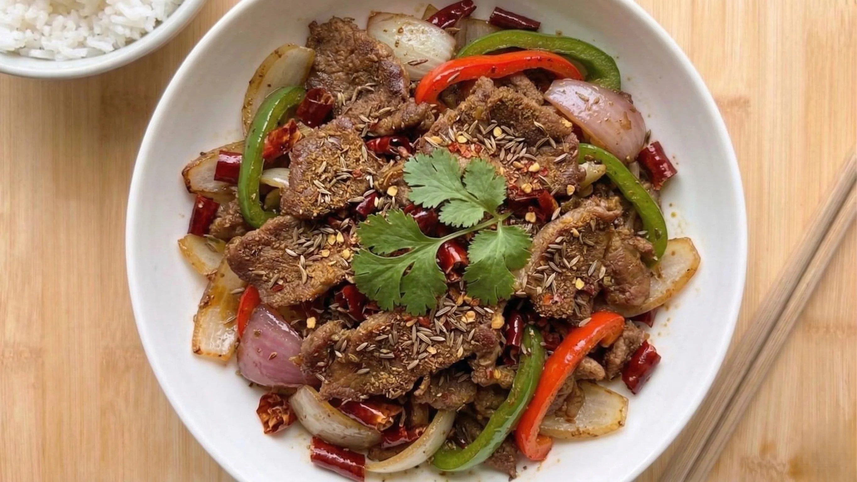 Cumin Lamb at Spicy Wok Szechuan Cuisine in Ranchlands, Calgary NW